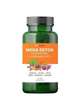 MOVit Energy - Mega Detox Ostropestřec + Kurkumin FORTE 60 kapslí